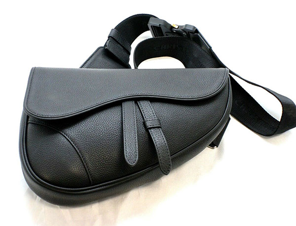 100% AUTHENTIC Christian Dior Large Saddle Bag Black with tag and