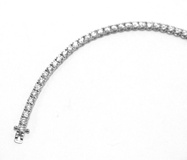 7 ctw Round Lab Grown Diamond Four-Prong Tennis Bracelet - 7.5 Inches -  Grownbrilliance