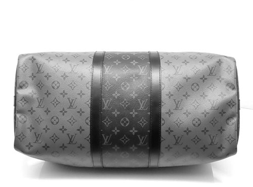 Louis Vuitton Keepall Bandouliere Monogram Eclipse Reverse 50 Gray